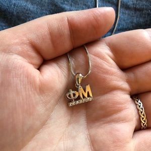 Phi Mu Sorority Silver Necklace